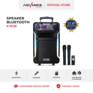 Speaker Advance K1512-E Speaker 15 inch 2 Microphone Bergaransi Resmi 1 Tahun