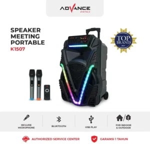 Advance Speaker K1507 Meeting Bluetooth 15 Inch Free 2 Mic Wireless