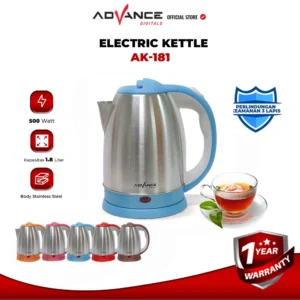 KETEL/ TEKO LISTRIK ADVANCE AK-181 KAPASITAS 1,8 LITER HEMAT LISTRIK
