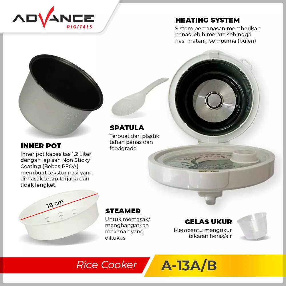 RICE COOKER ADVANCE A-13A/B - Image 11