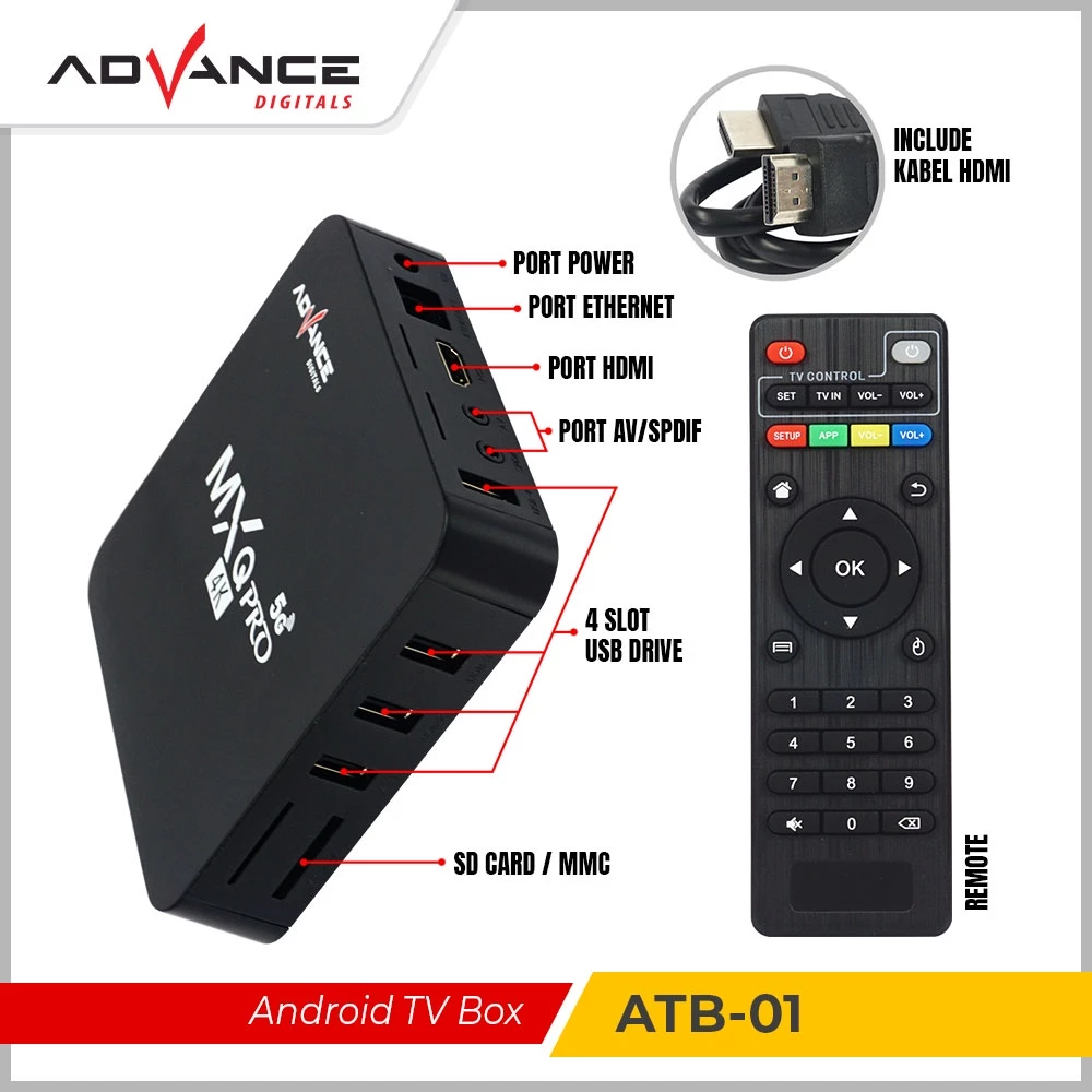 SET TOP BOX ANDROID TV BOX ADVANCE ATB-01 - Image 5