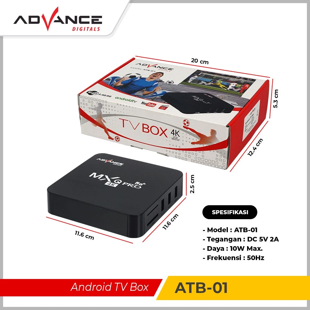 SET TOP BOX ANDROID TV BOX ADVANCE ATB-01 - Image 2