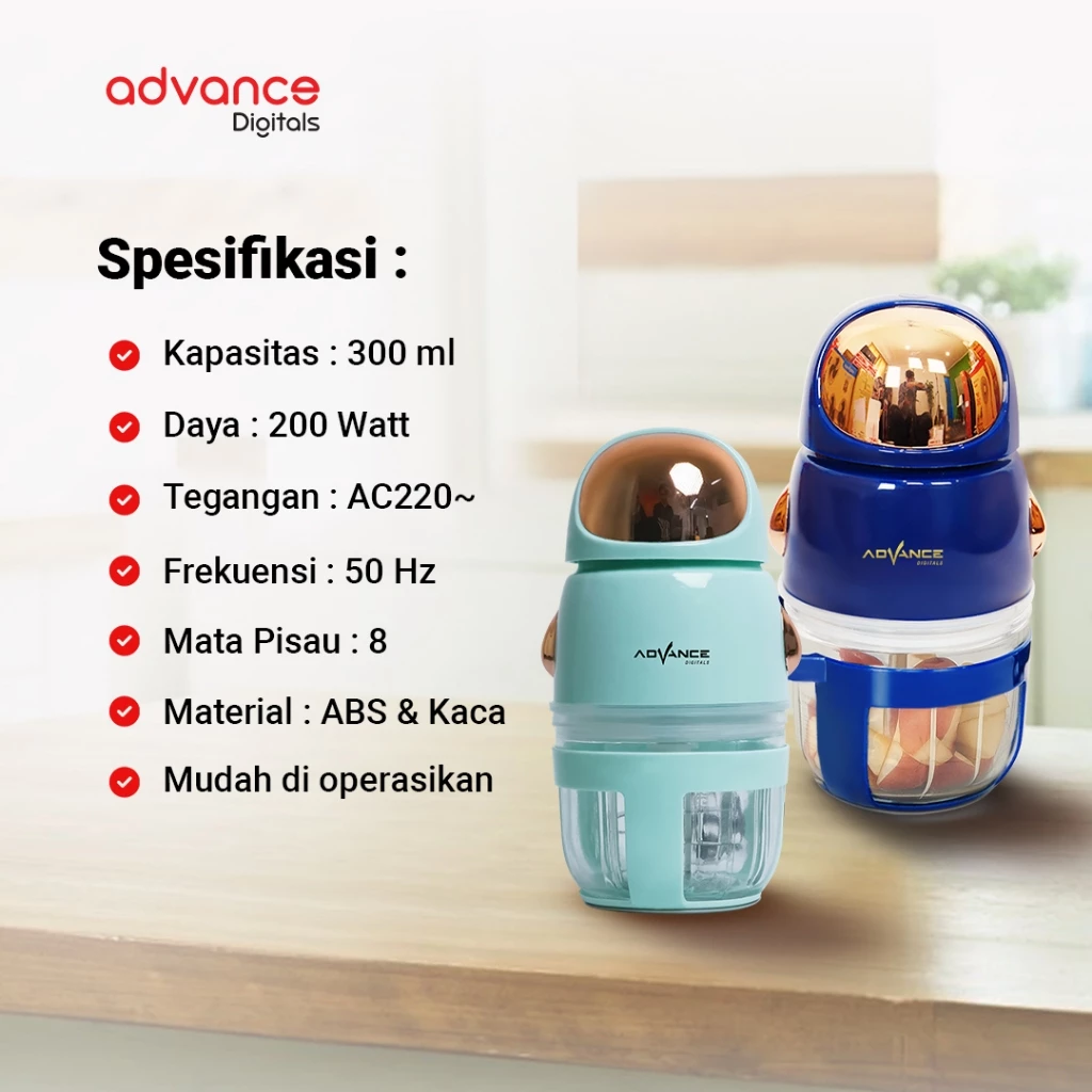 FOOD CHOPPER ADVANCE CHP-03A BLUE - Image 3