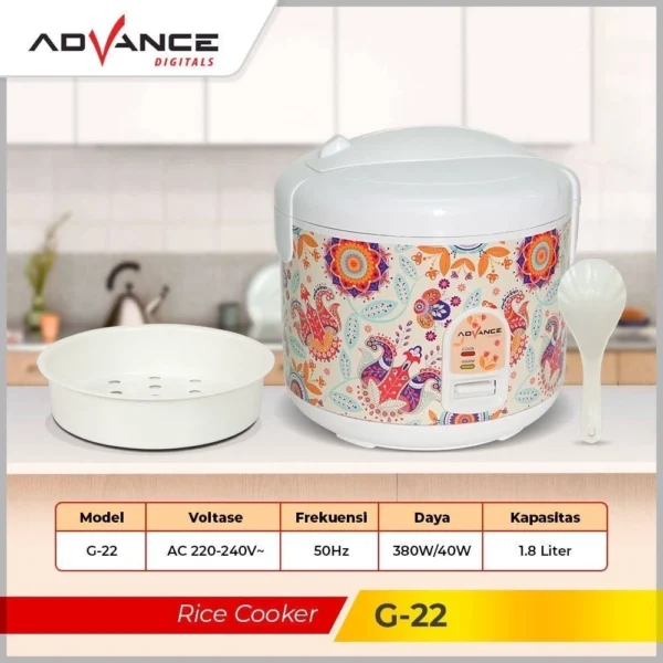 RICE COOKER ADVANCE G-22 BATIK - Advance Digitals