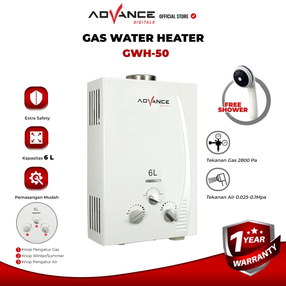 Gas Water Heater ADVANCE GWH-50