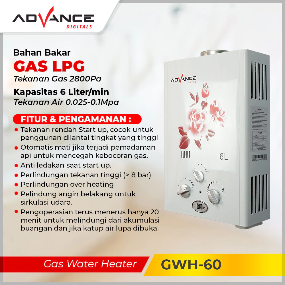 Gas Water Heater ADVANCE GWH-60 - Image 6