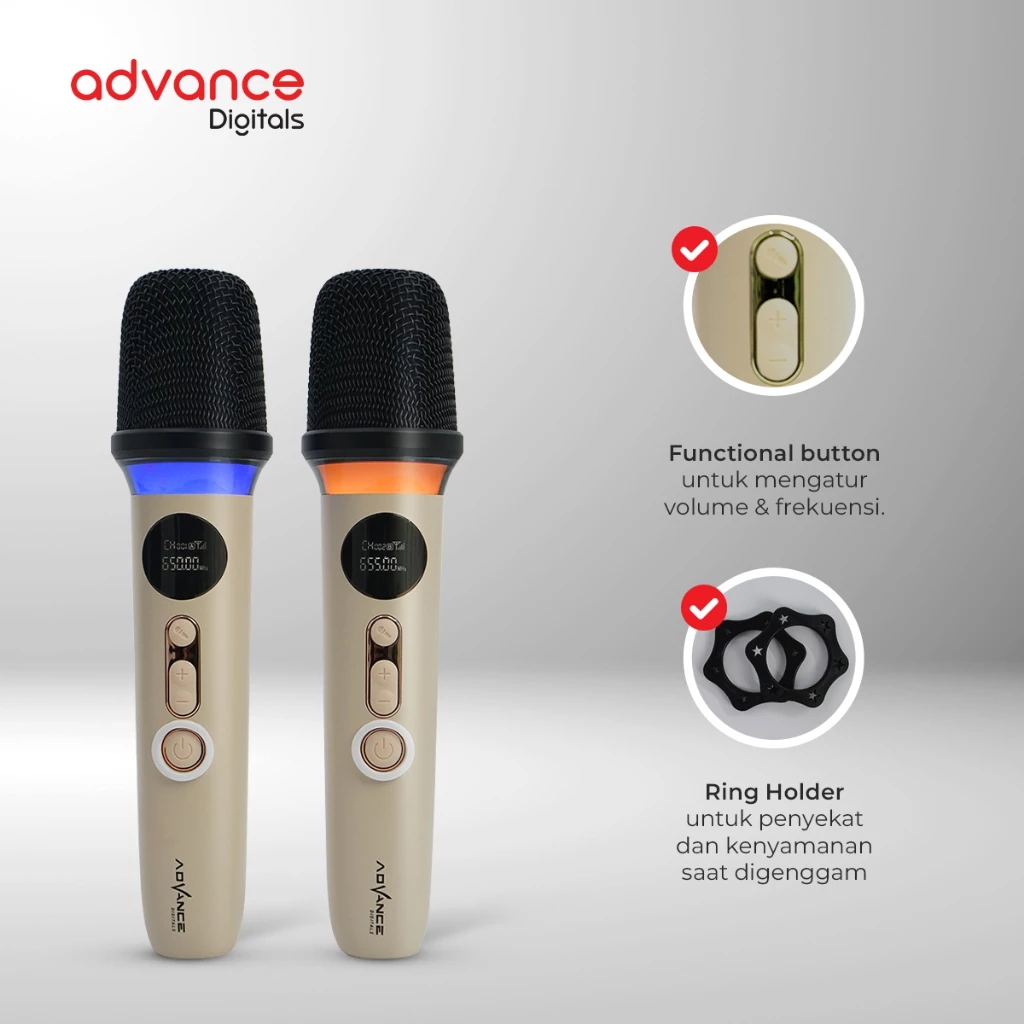 ADVANCE MIC WIRELESS MIC-U10 PINK - Image 2