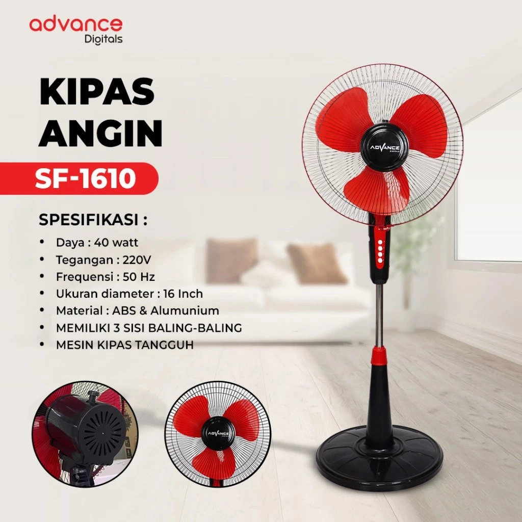 KIPAS ANGIN ADVANCE STAND SF-1610 - Image 6