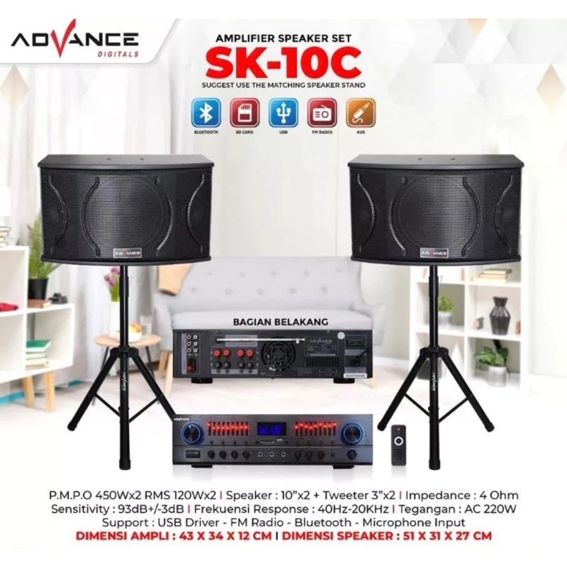AMPLIFIER SPEAKER SET ADVANCE SK-10C - Image 2