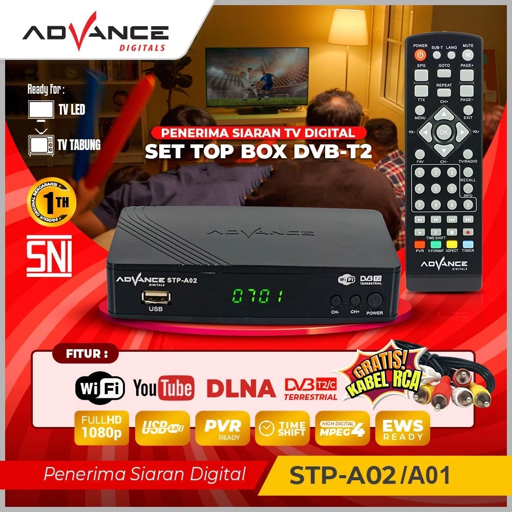 SET TOP BOX DVB-T2 ADVANCE STP-A02