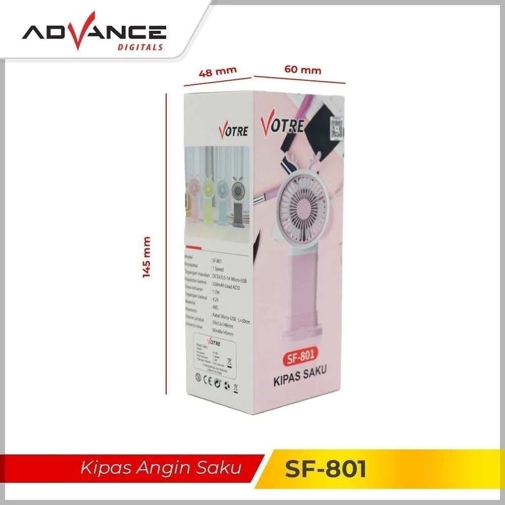Advance SF-801 Kipas Tangan Mini Fan Desktop Portabel USB - Image 4