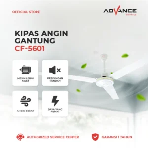 Advance CF-5601 Kipas Angin Gantung / Ceiling Fan 60 Watt Ukuran Baling 60cm Garansi Resmi 1 Tahun