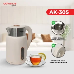 Ketel / Teko Listrik Advance AK-305 Pemanas Air Kapasitas 2 Liter Garansi Resmi 1 Tahun