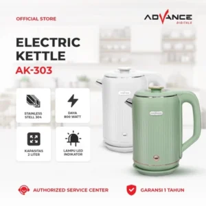 KETEL / TEKO LISTRIK ADVANCE AK-303 KAPASITAS 2 LITER GARANSI RESMI 1 TAHUN