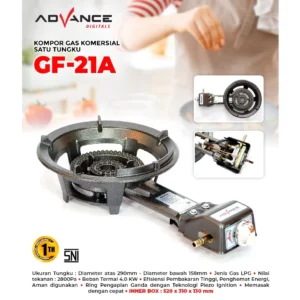 Advance GF-21A Kompor Gas Komersil 1 Tungku / Kompor Gas Api Seribu Diameter 290 mm Garansi 1 Tahun
