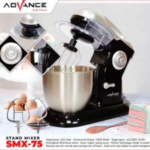 Advance SMX-75 Stand Mixer 1200 watt Kapasitas 6.5L Garansi Resmi 1 Tahun