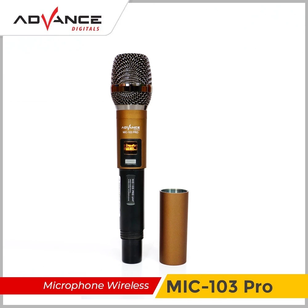 Advance Mic103 PRO Microphone Profesional Mic Wireless Gold Bisa di Charger / Garansi 1 tahun - Image 4