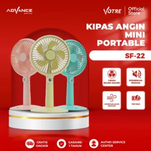 VOTRE SF-22 Kipas Angin Saku Minifan Kipas Angin Stand Portable Recharger COD