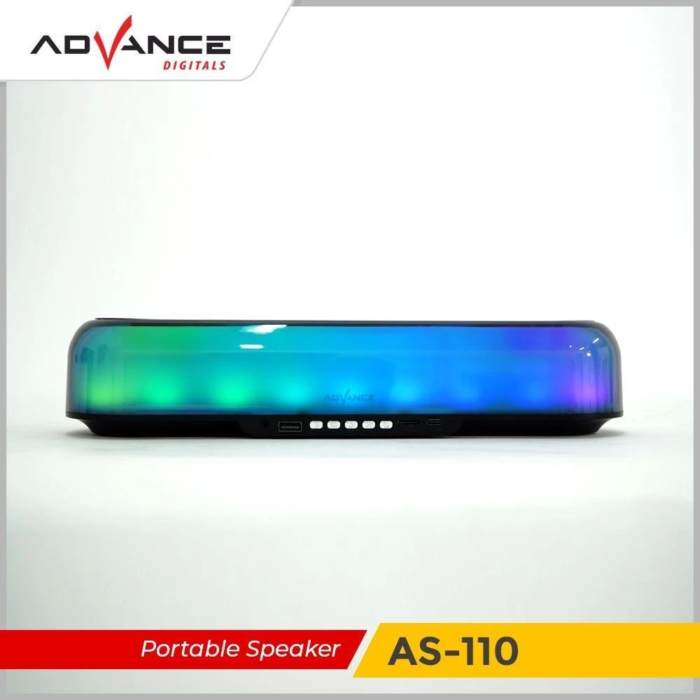 Advance AS-110 Speaker Lampu Karaoke Lengkap Speaker Bass Speaker Portable LED RGB Garansi Resmi - Image 4