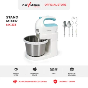 Advance MX-333 Stand Mixer 2in1 200 Watt 2 Liter FREE 2 Pengocok dan Pengaduk 5 Kecepatan Garansi Resmi 1 Tahun