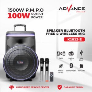 Advance Speaker Bluetooth K1812-E Suara Jernih Bass Kuat