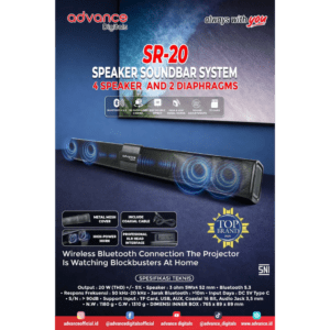 Advance Speaker SR-20 Portable Speaker Suara Jernih Bass Mantap