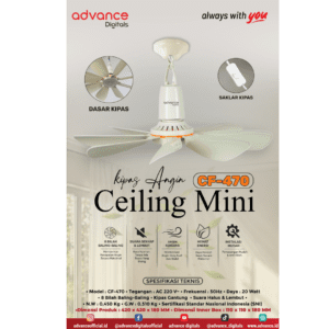 Kipas Angin Ceiling Mini Advance CF-470