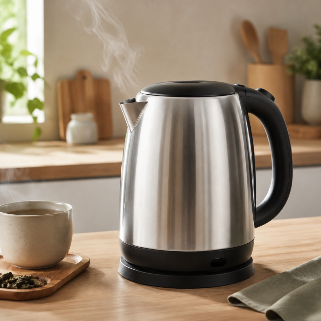 Electric kettle stainless steel yang aman dan hemat listrik di dapur modern